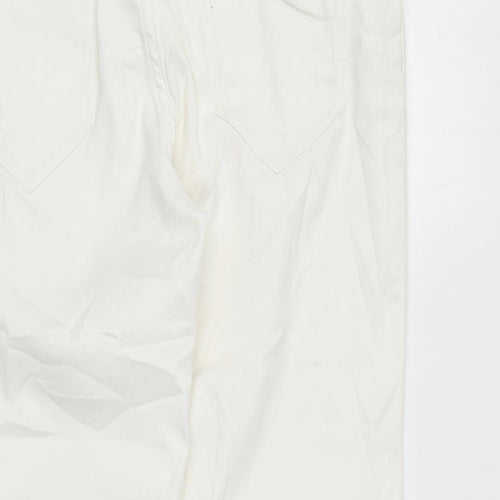 Yes Yes Womens White Cotton Skinny Jeans Size 10 L27 in Regular Zip