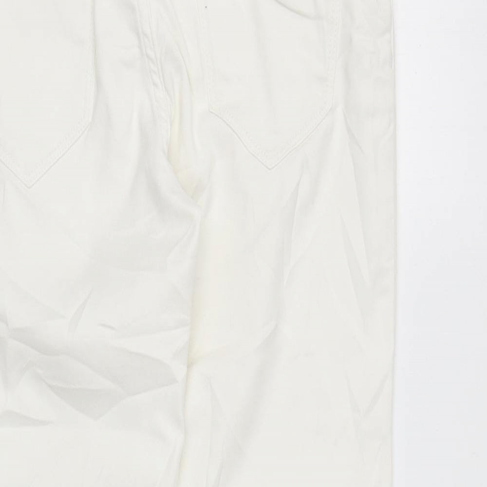 Yes Yes Womens White Cotton Skinny Jeans Size 10 L27 in Regular Zip