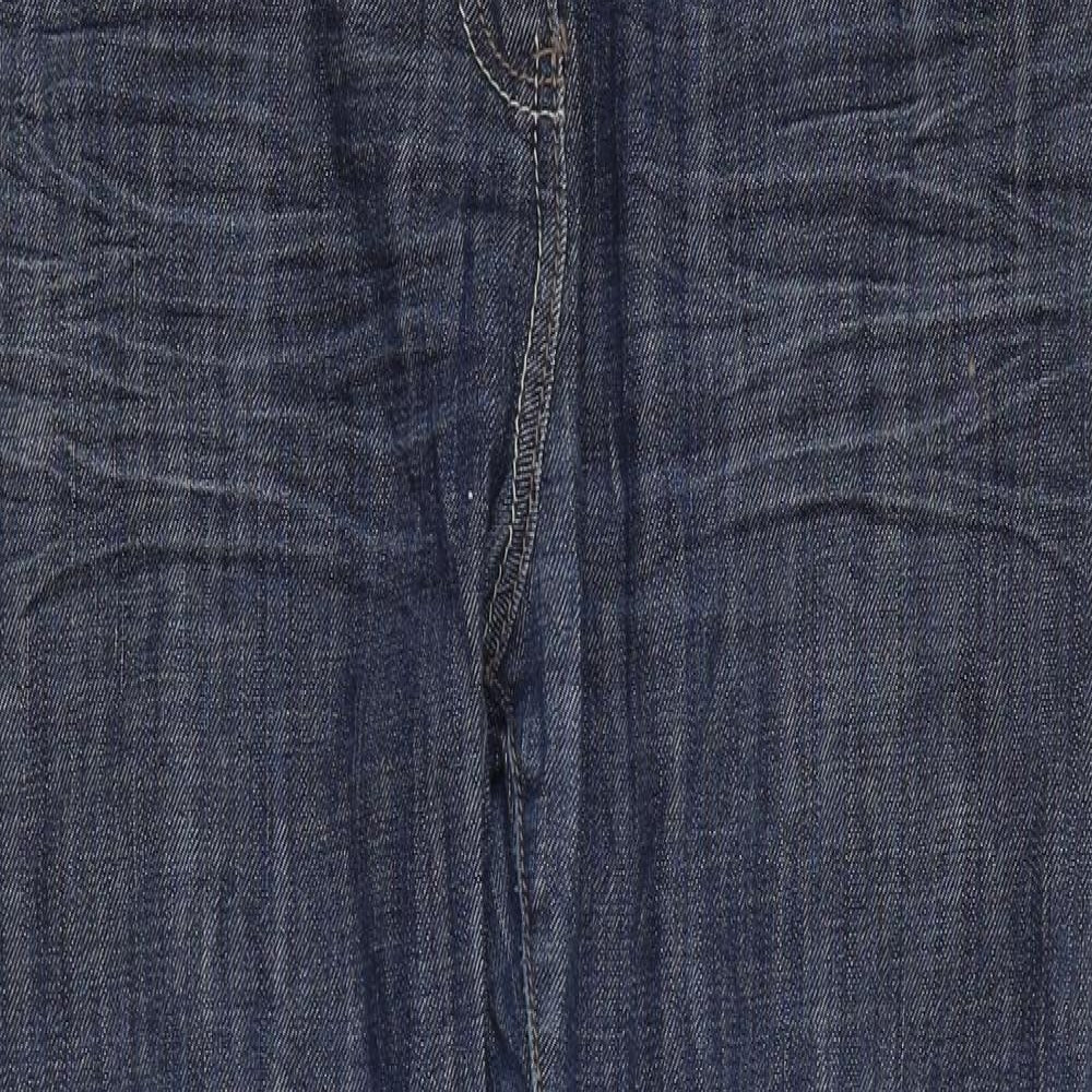 NEXT Womens Blue Cotton Skinny Jeans Size 12 L28 in Regular Zip