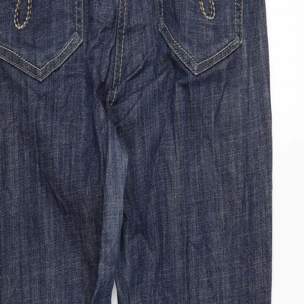 NEXT Womens Blue Cotton Skinny Jeans Size 12 L28 in Regular Zip