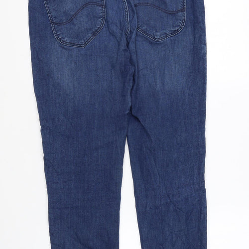 Lee Womens Blue Cotton Skinny Jeans Size 34 in L28 in Regular Zip