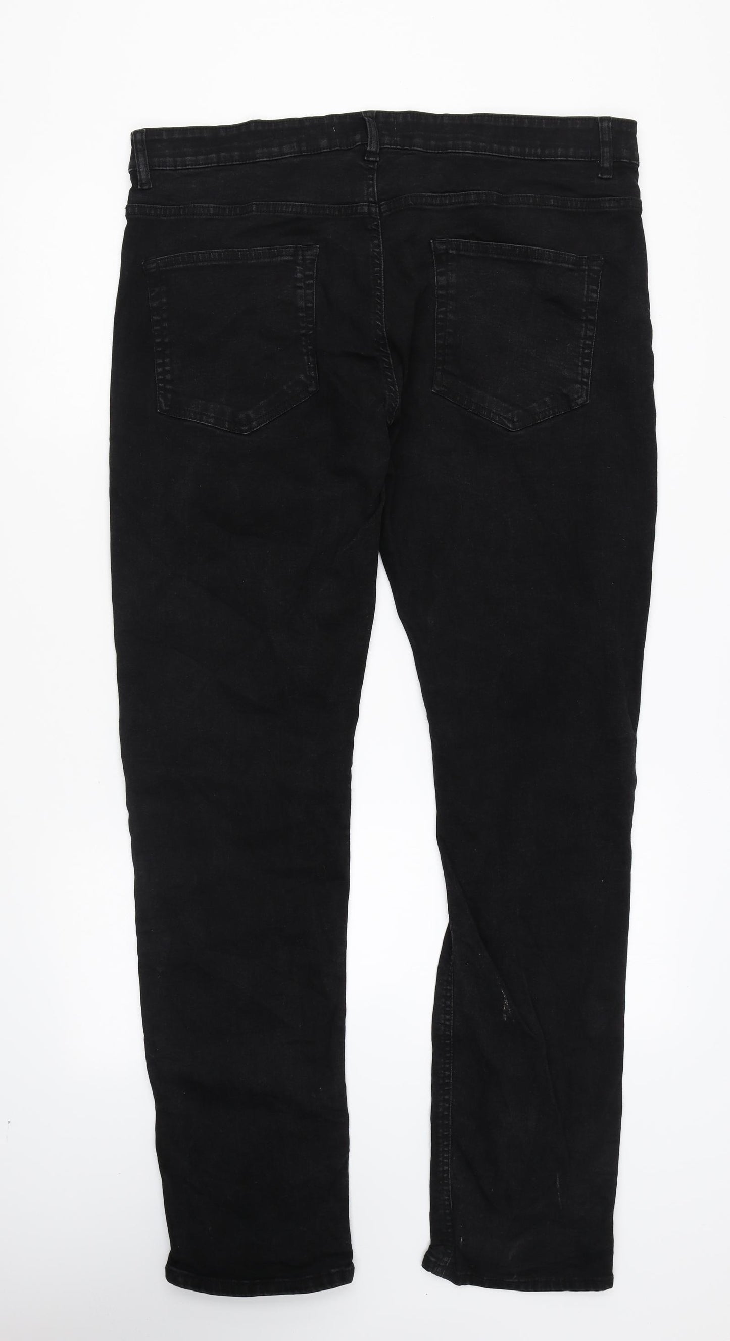 Easy Womens Black Cotton Skinny Jeans Size 36 in L34 in Regular Zip