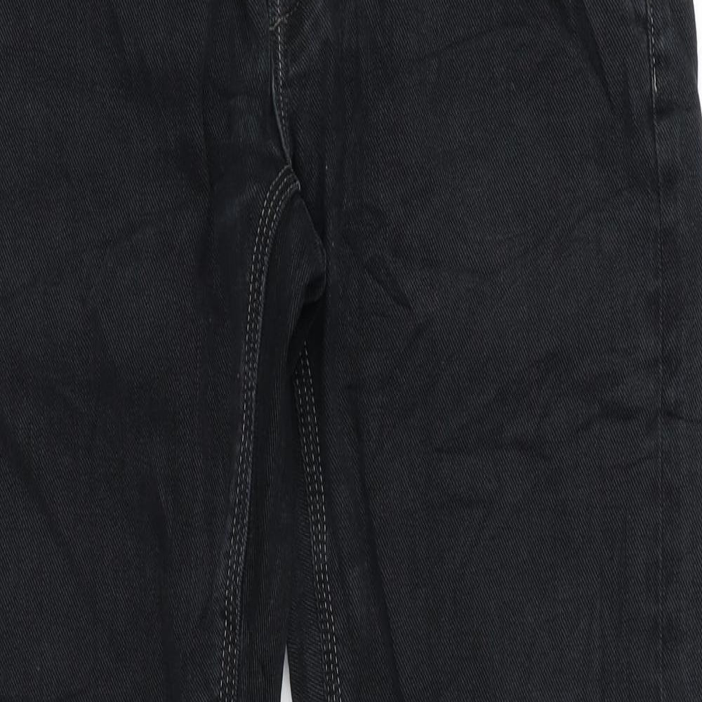 G-Star Mens Black Cotton Straight Jeans Size 32 in L34 in Regular Zip