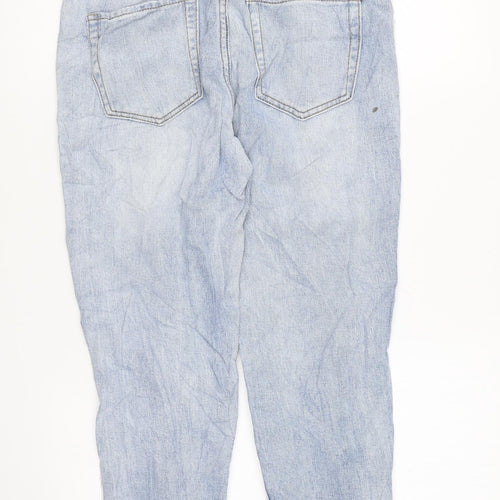 Preworn Womens Blue Cotton Skinny Jeans Size 8 L23 in Regular Zip