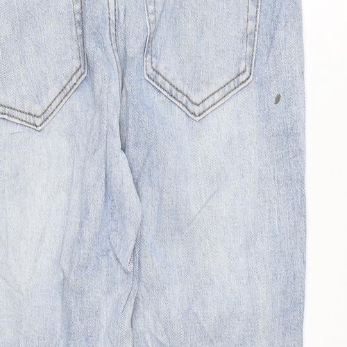 Preworn Womens Blue Cotton Skinny Jeans Size 8 L23 in Regular Zip