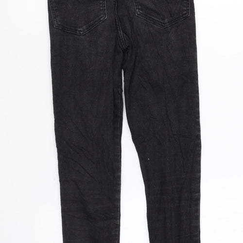 Miss Selfridge Womens Black Cotton Skinny Jeans Size 6 L26 in Regular Zip