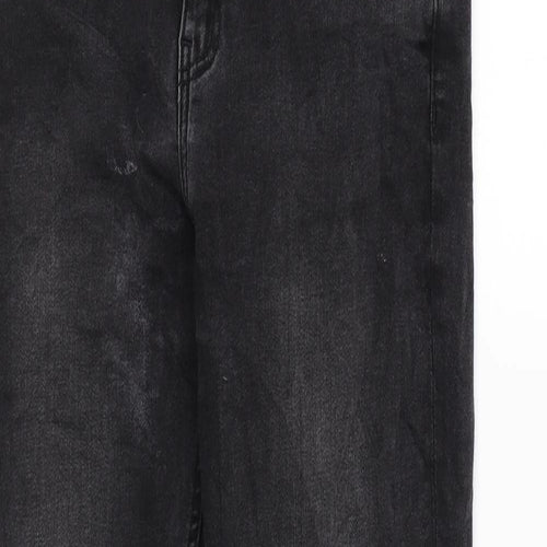 Zara Womens Black Cotton Skinny Jeans Size 8 L26 in Regular Zip