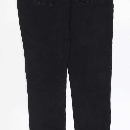 Denim & Co. Womens Black Cotton Skinny Jeans Size 12 L27 in Regular Zip