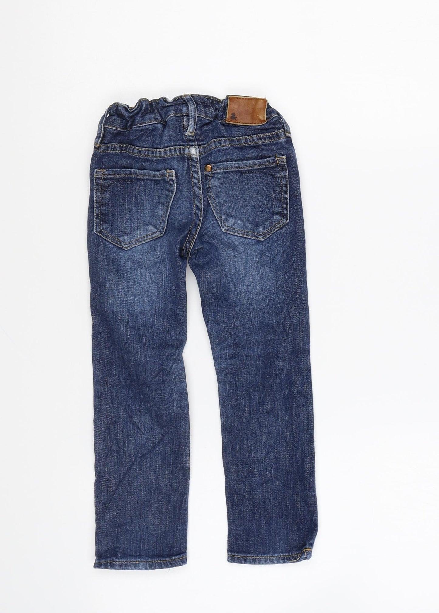 H&M Boys Blue Cotton Skinny Jeans Size 2-3 Years Regular Snap