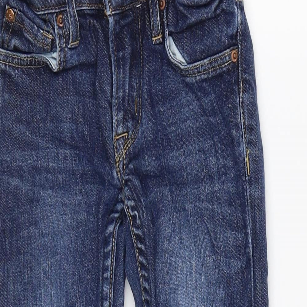 H&M Boys Blue Cotton Skinny Jeans Size 2-3 Years Regular Snap