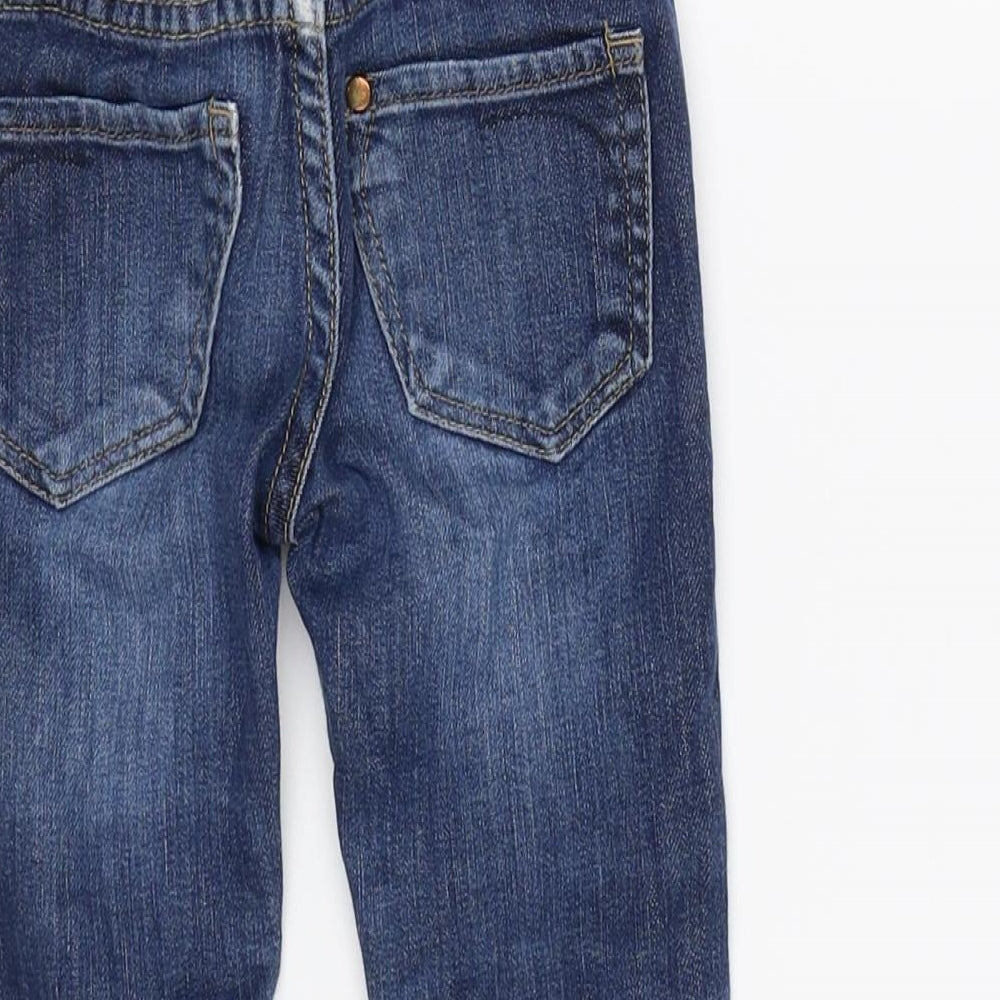 H&M Boys Blue Cotton Skinny Jeans Size 2-3 Years Regular Snap