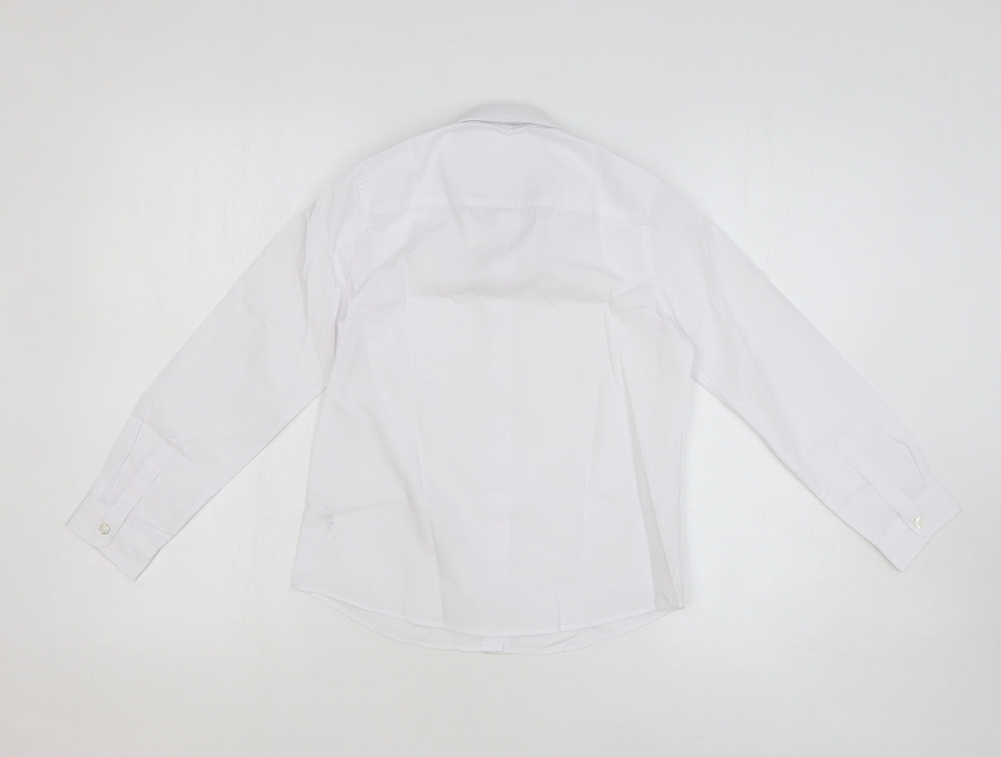 F&F Girls White Polyester Basic Button-Up Size 8-9 Years Collared Button - School Wear