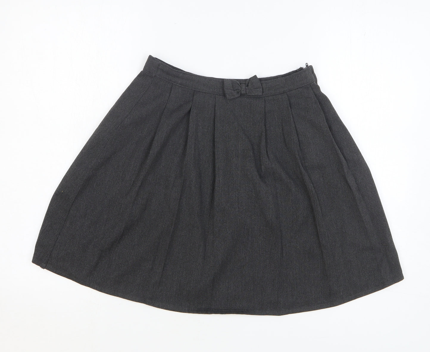 TU Girls Grey Polyester Skater Skirt Size 12 Years Regular Zip