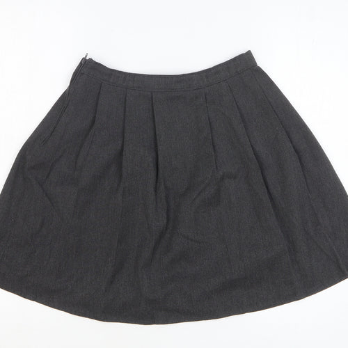 TU Girls Grey Polyester Skater Skirt Size 12 Years Regular Zip