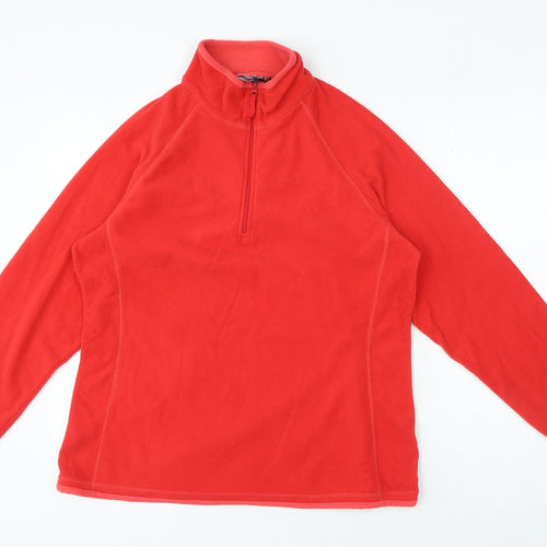 Preworn Womens Red High Neck Polyester Pullover Jumper Size 14