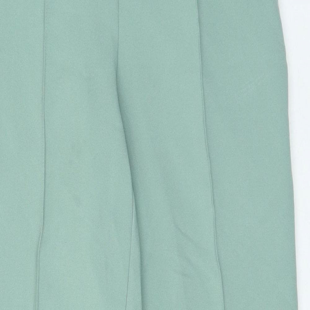 Damart Womens Green Polyester Trousers Size 10 L27 in Regular