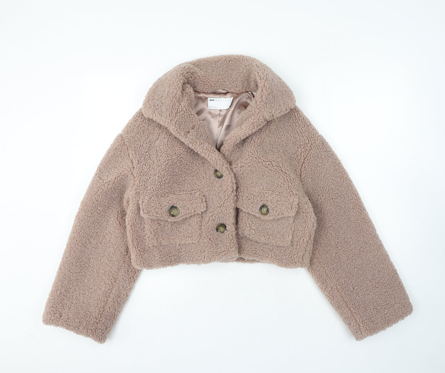 ASOS Womens Pink Jacket Size 8 Button