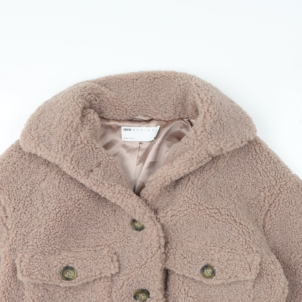 ASOS Womens Pink Jacket Size 8 Button