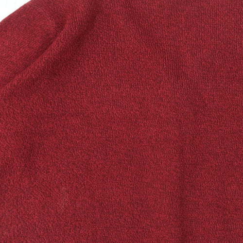 Honor Millburn Womens Red V-Neck Acrylic Cardigan Jumper Size M