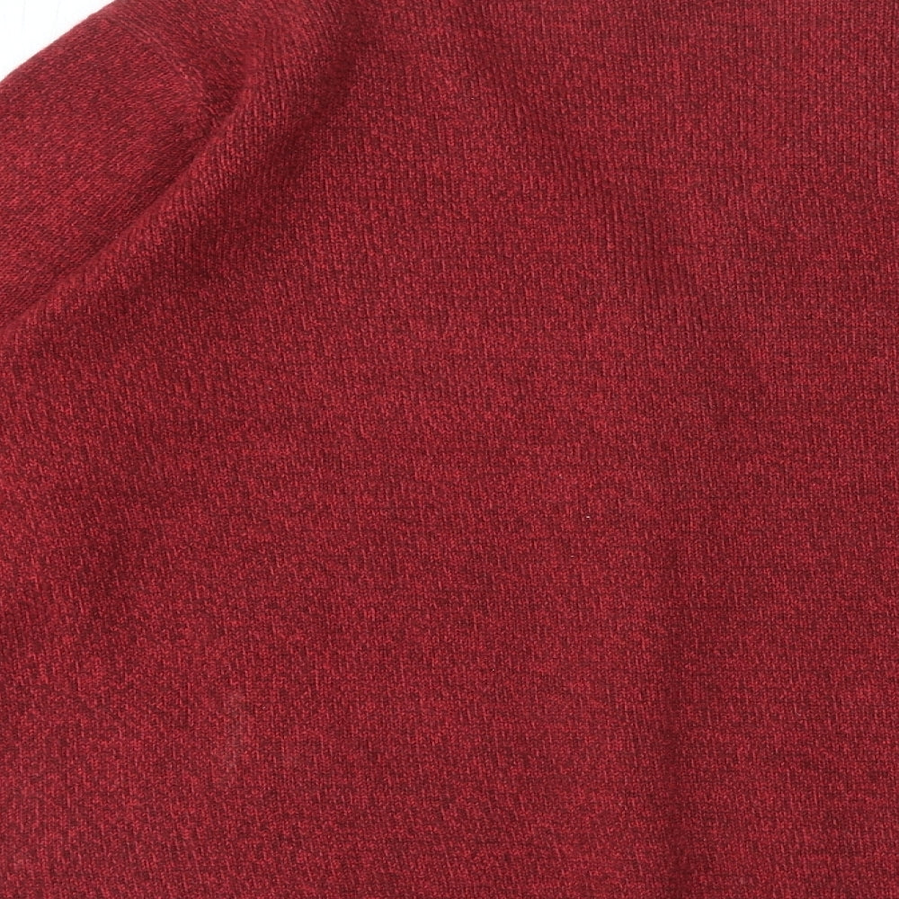 Honor Millburn Womens Red V-Neck Acrylic Cardigan Jumper Size M