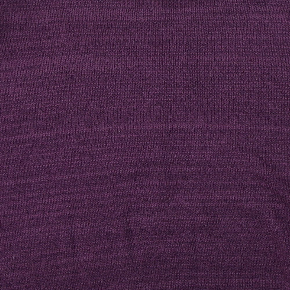 Preworn Womens Purple Round Neck Acrylic Pullover Jumper Size 30 - Christmas Jumper