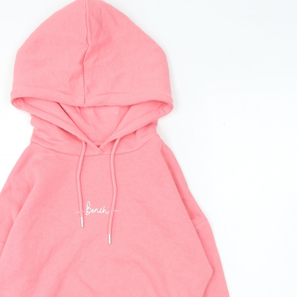 Bench Womens Pink Cotton Pullover Hoodie Size 10 Pullover