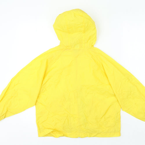 Sainsburys Boys Yellow Rain Coat Coat Size 7-8 Years Zip