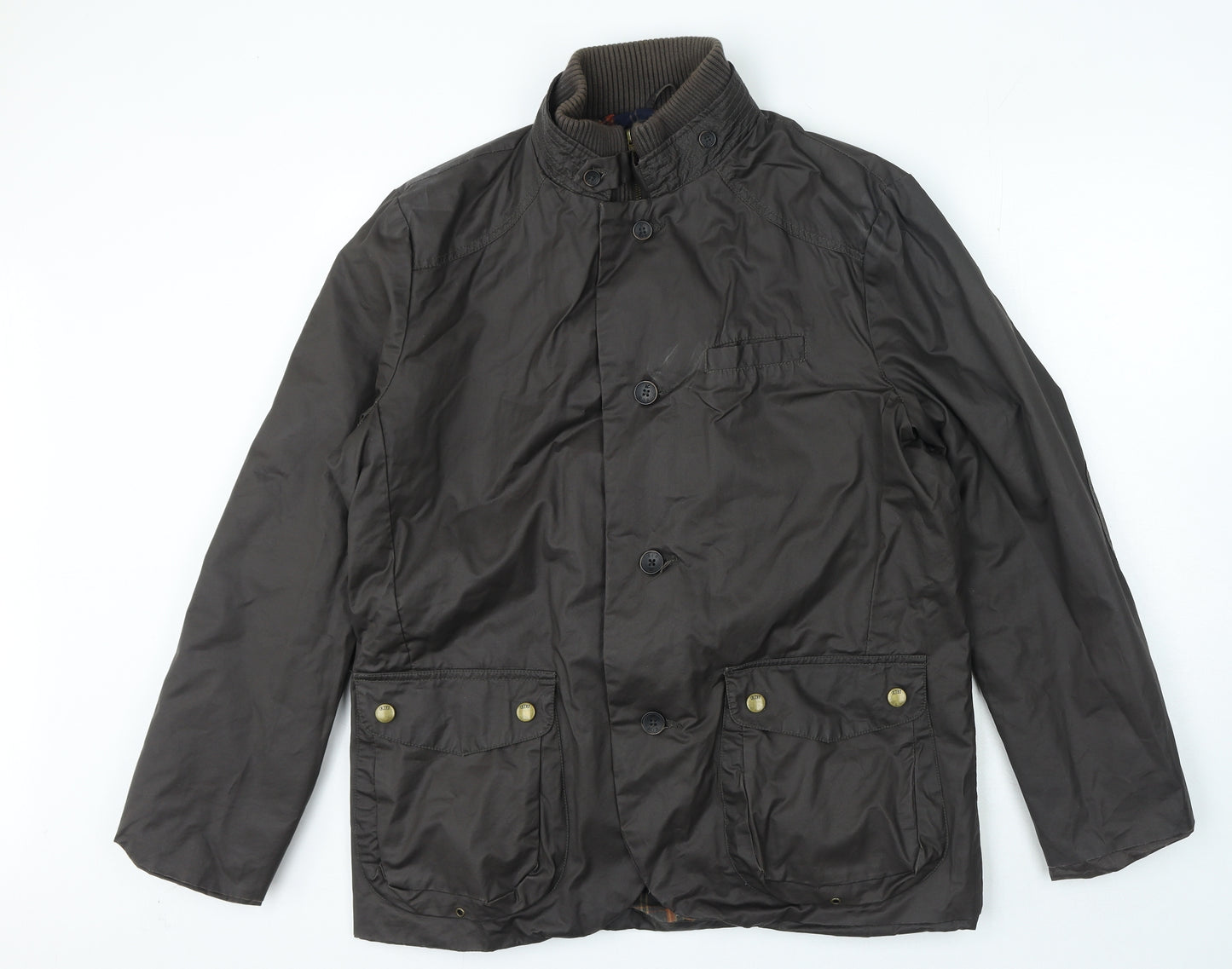 John Rocha Mens Brown Jacket Coat Size M Zip