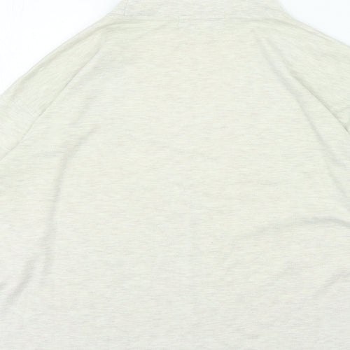 ANTARTEX Womens Beige High Neck Cotton Pullover Jumper Size M