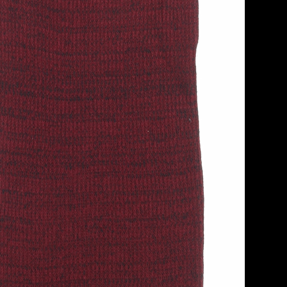 Missguided Womens Red Acrylic A-Line Skirt Size 10