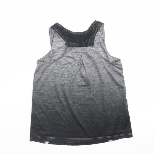 F&F Girls Black Polyester Basic Tank Size 7-8 Years Crew Neck Pullover