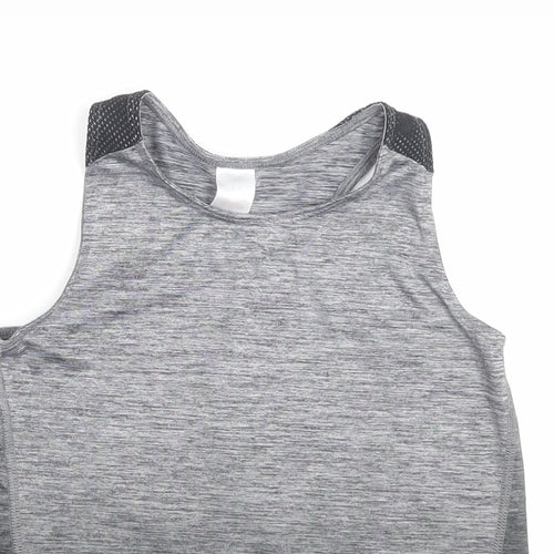 F&F Girls Black Polyester Basic Tank Size 7-8 Years Crew Neck Pullover