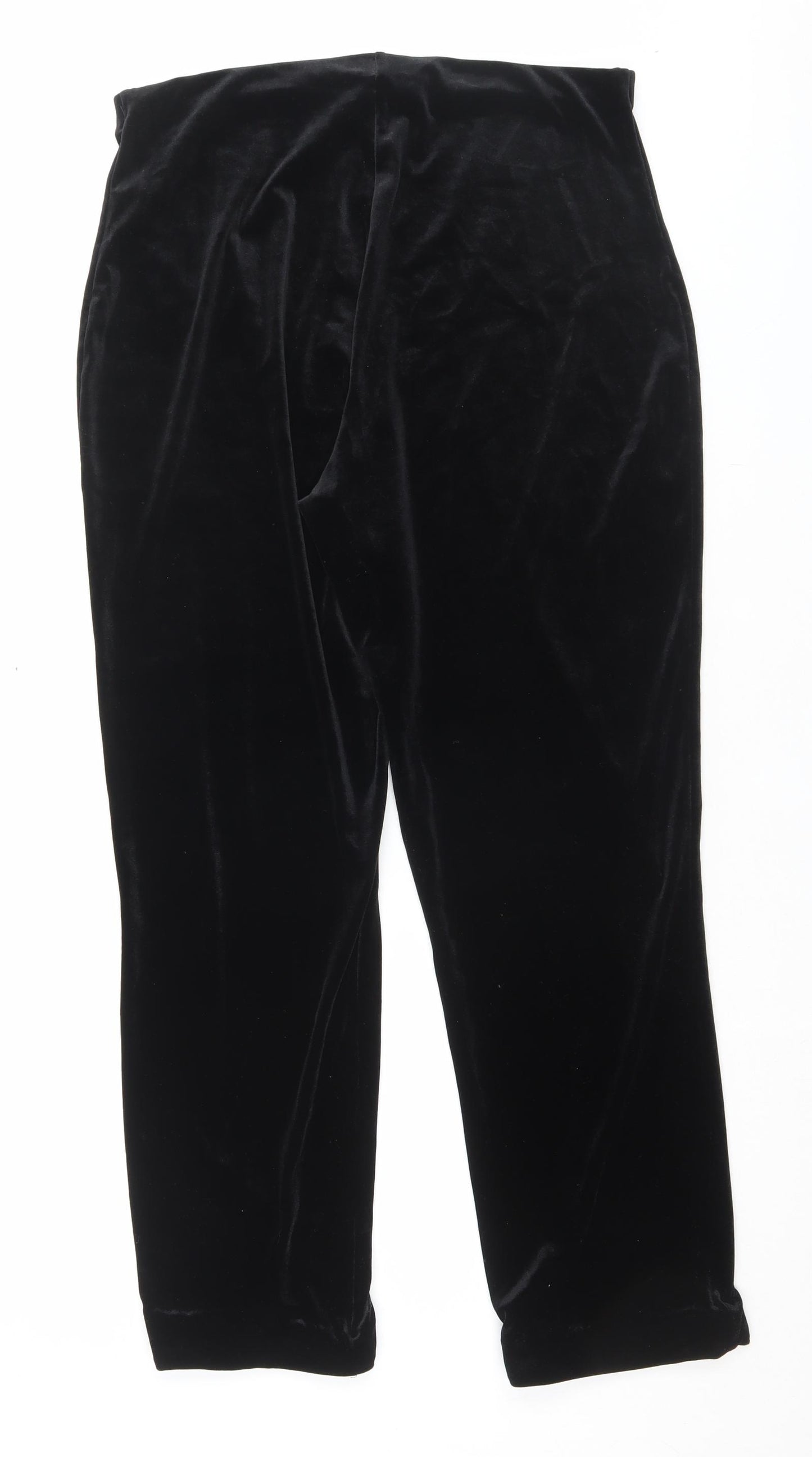 Isabelle Womens Black Polyester Trousers Size 16 L27 in Regular