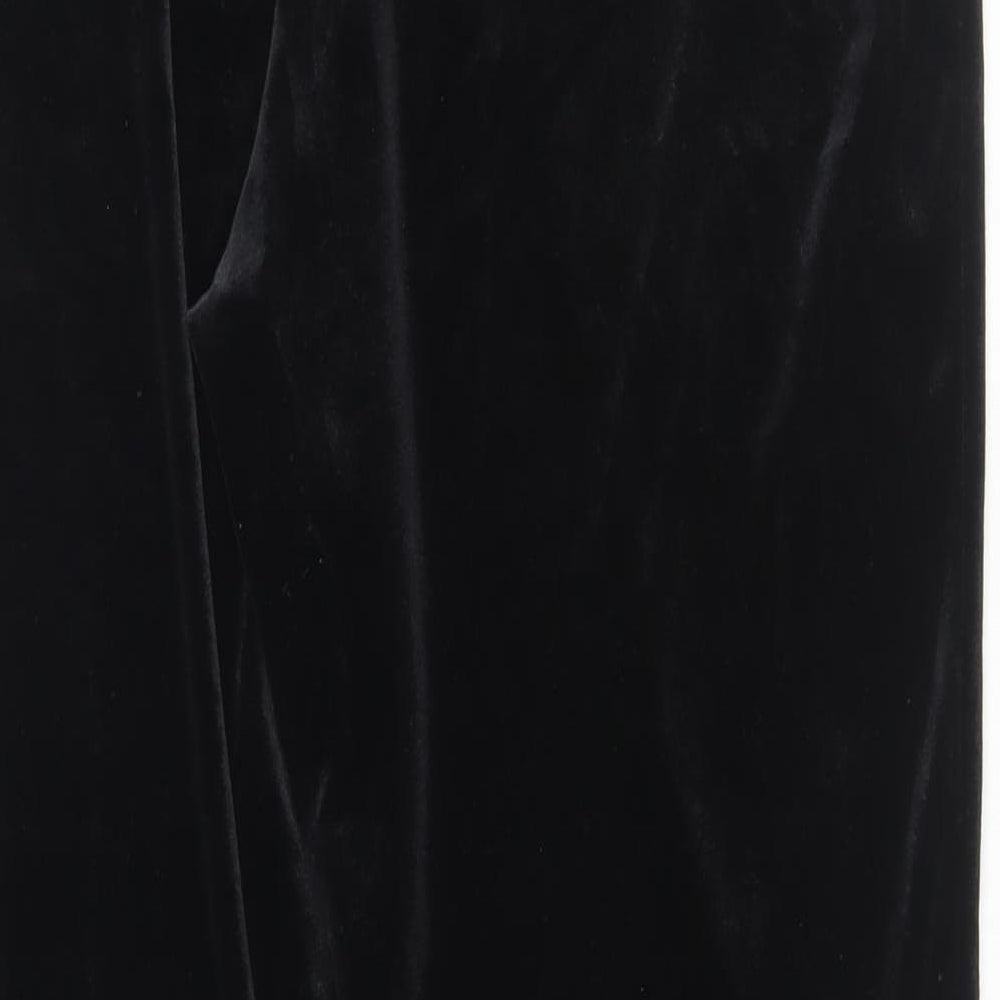 Isabelle Womens Black Polyester Trousers Size 16 L27 in Regular