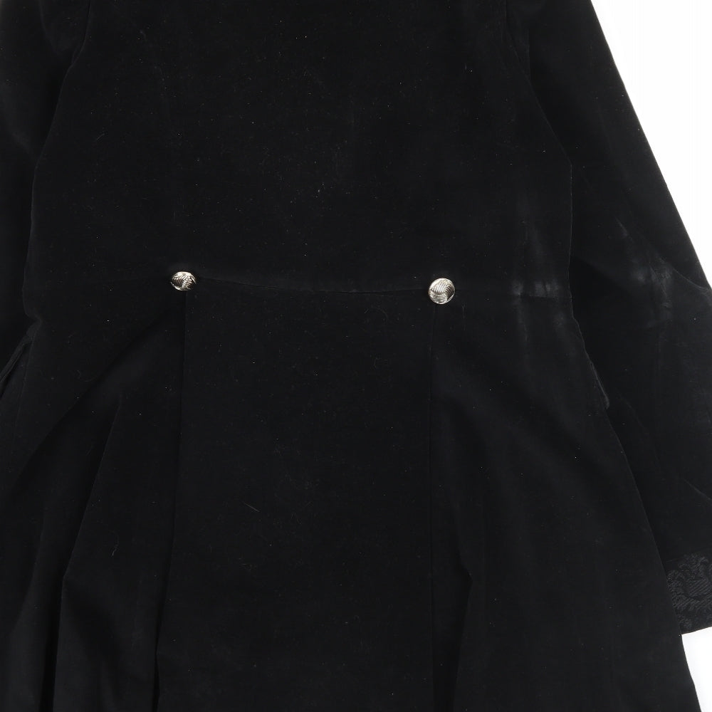 Joe Browns Womens Black Geometric Trench Coat Coat Size 18 Button