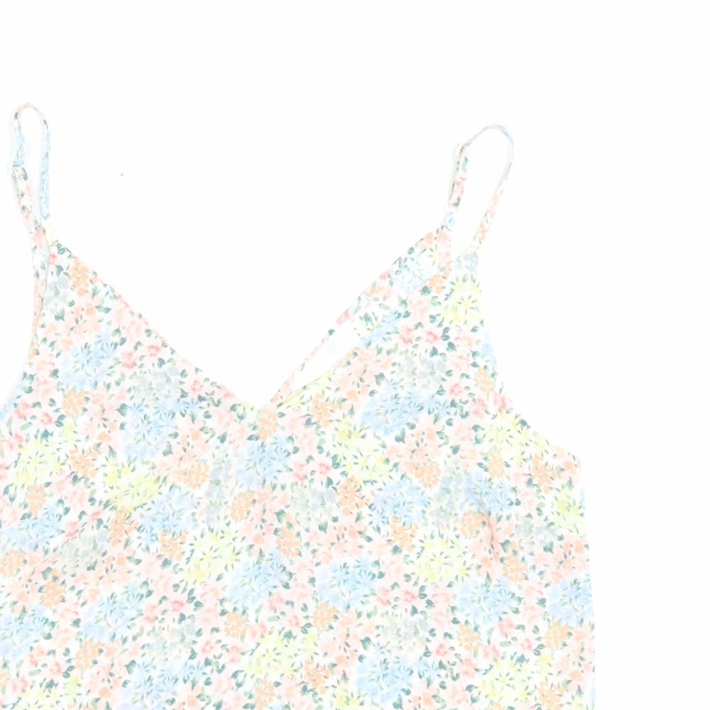 Primark Womens Multicoloured Floral Polyester Camisole Tank Size 10 V-Neck