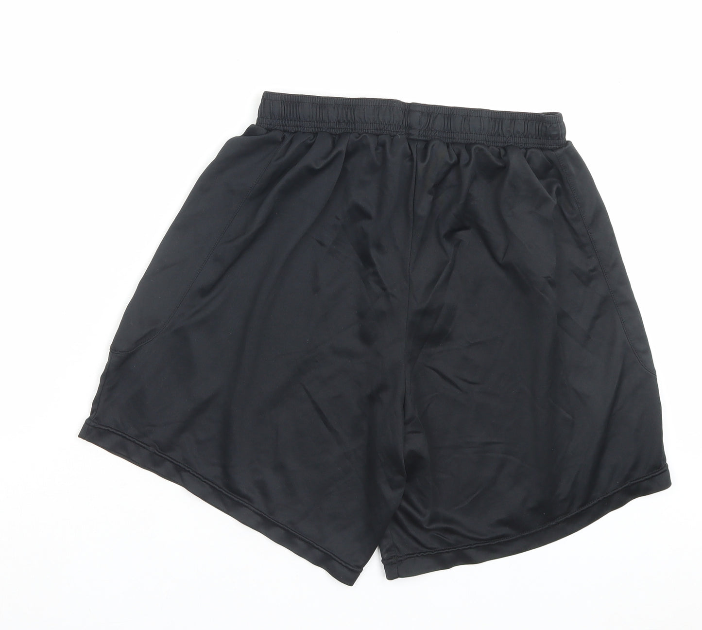 Patrick Mens Black Polyester Sweat Shorts Size M L7 in Regular Drawstring