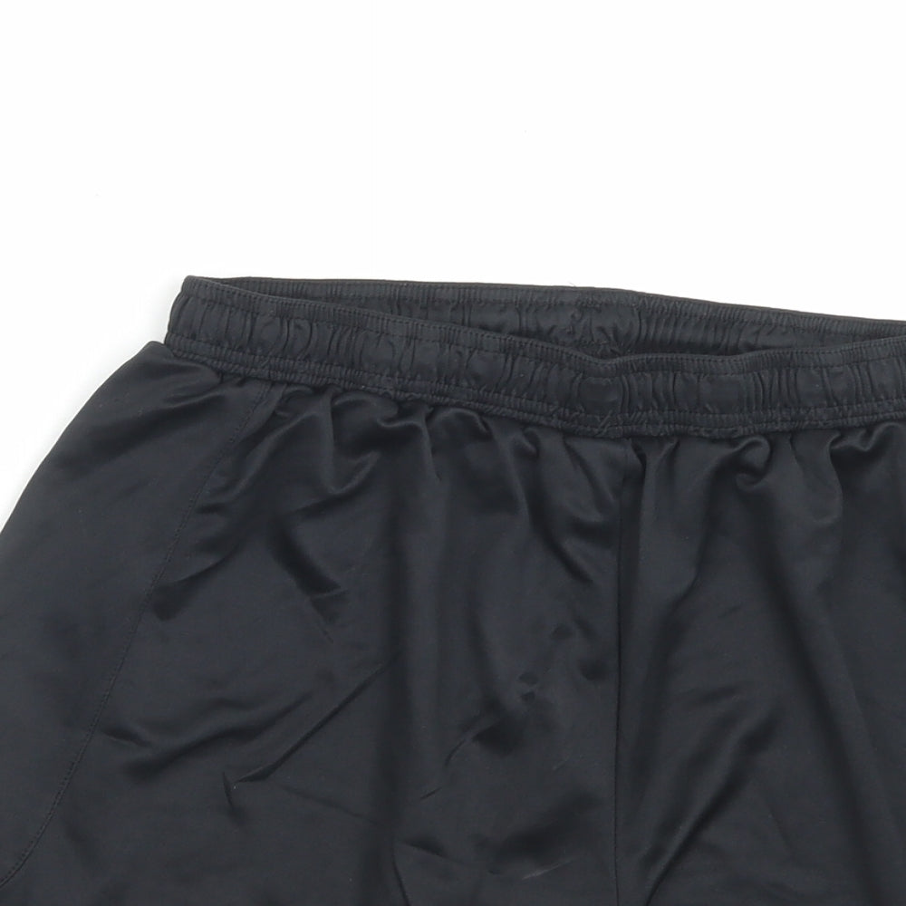 Patrick Mens Black Polyester Sweat Shorts Size M L7 in Regular Drawstring