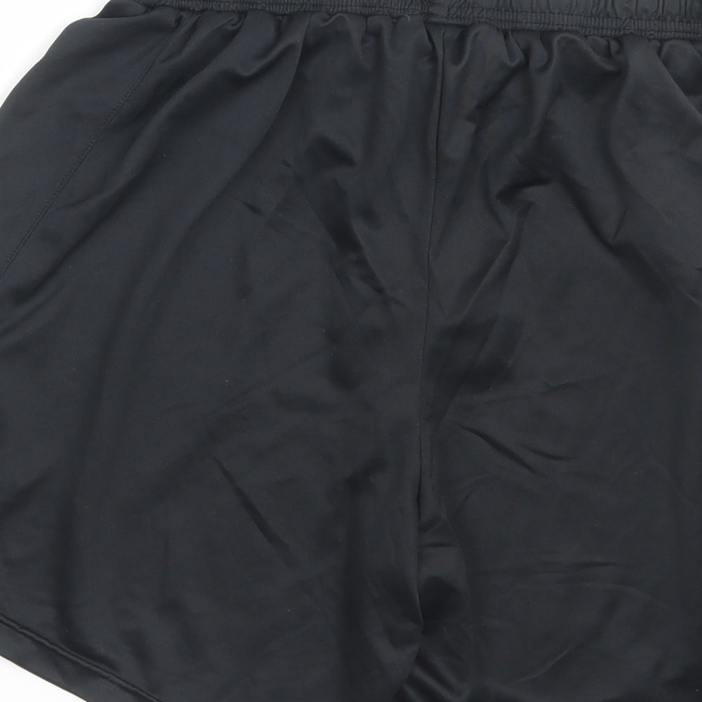 Patrick Mens Black Polyester Sweat Shorts Size M L7 in Regular Drawstring