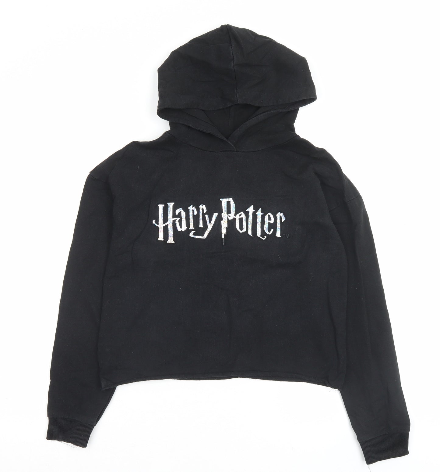 Primark Girls Black Cotton Pullover Hoodie Size 12-13 Years Pullover - Harry Potter