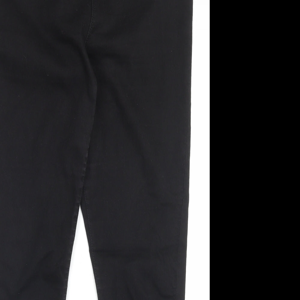 Matalan Womens Black Cotton Jegging Trousers Size 16 L30 in Regular
