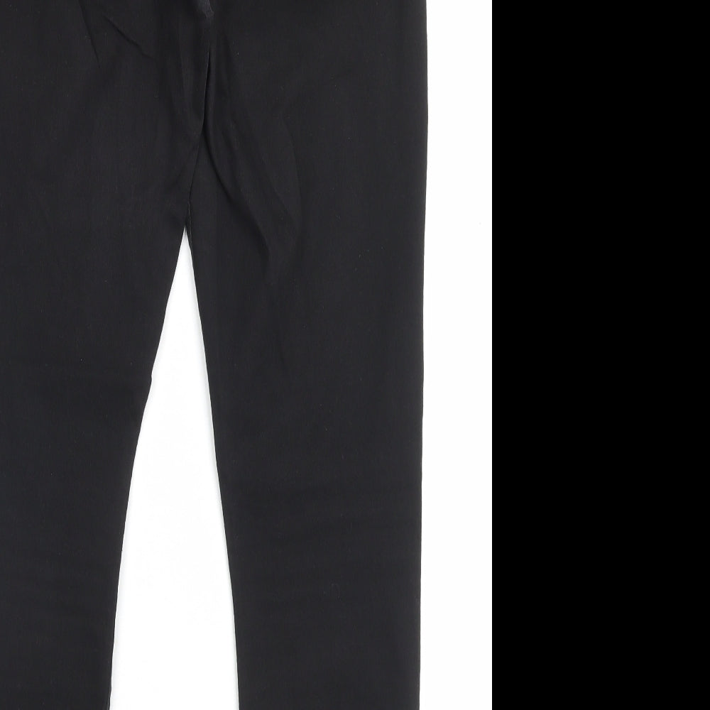 Matalan Womens Black Cotton Jegging Trousers Size 16 L30 in Regular