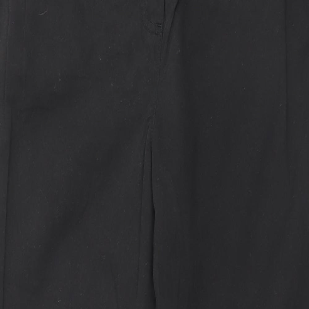 George Womens Black Cotton Trousers Size 18 L30 in Regular Button