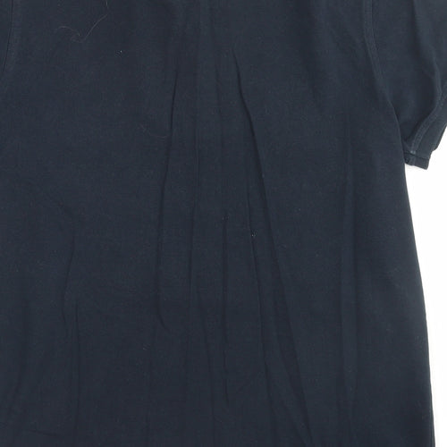 Matalan Mens Blue Cotton Polo Size M Collared Button