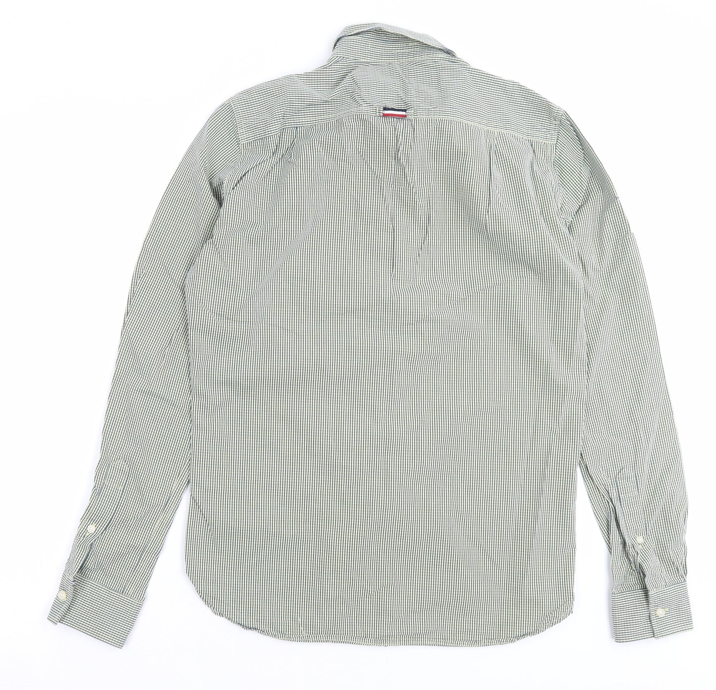 Superdry Mens Green Plaid Cotton Button-Up Size S Collared Button - Pocket Detail