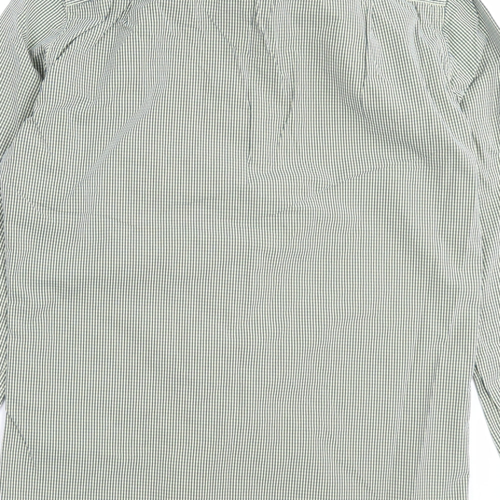 Superdry Mens Green Plaid Cotton Button-Up Size S Collared Button - Pocket Detail