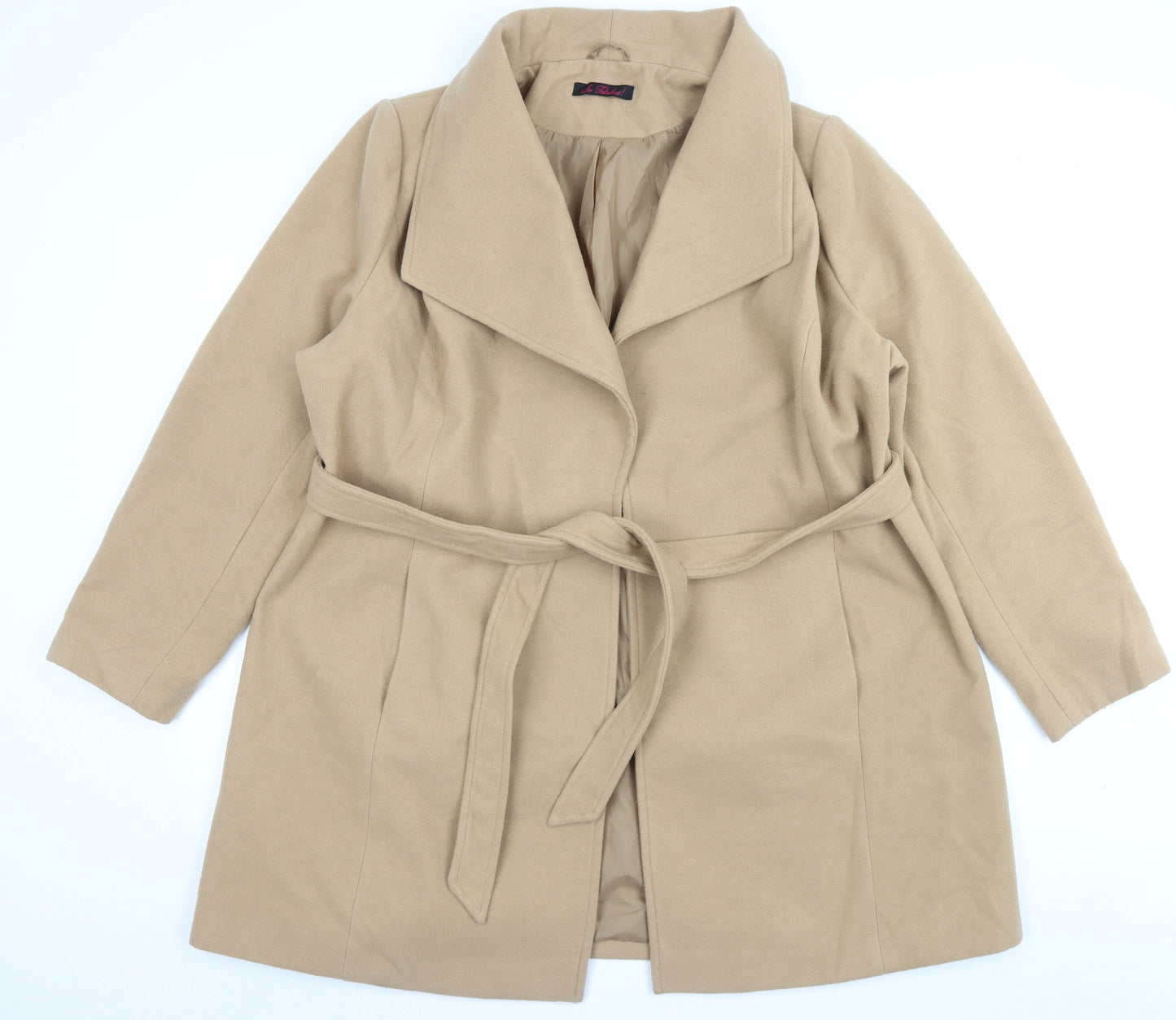 So Fabulous Womens Beige Trench Coat Coat Size 24 Tie