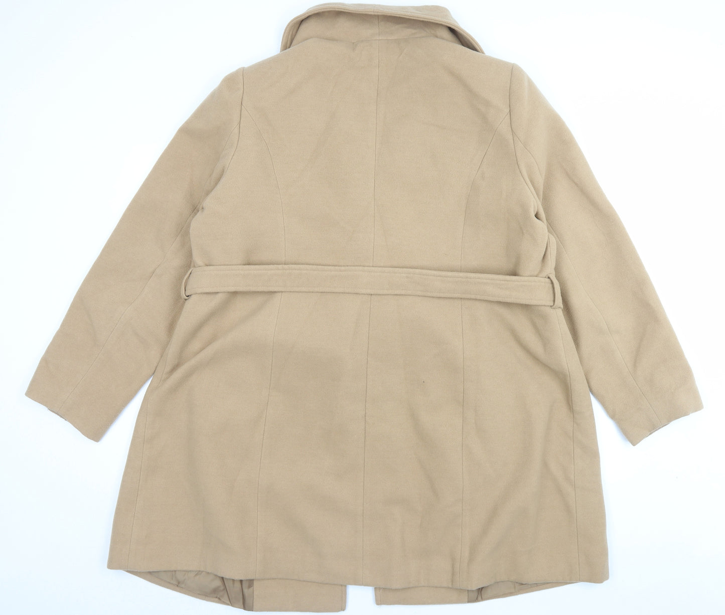 So Fabulous Womens Beige Trench Coat Coat Size 24 Tie
