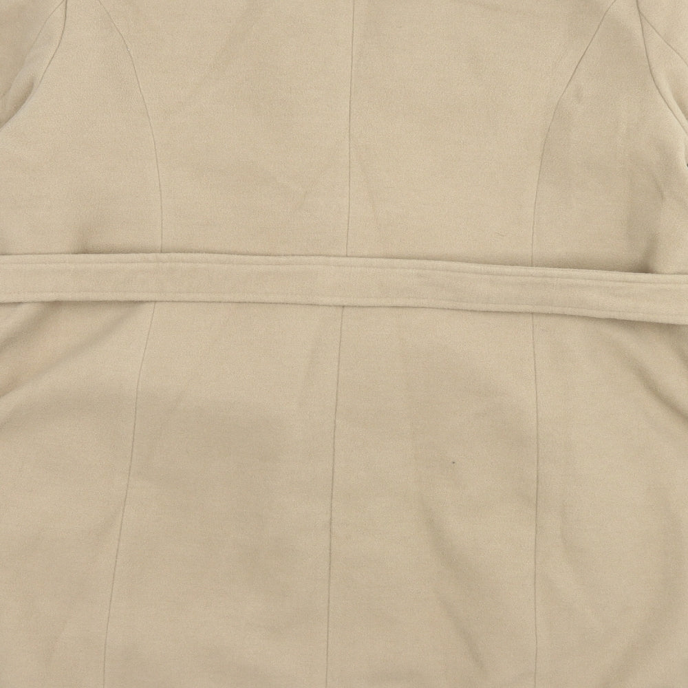 So Fabulous Womens Beige Trench Coat Coat Size 24 Tie