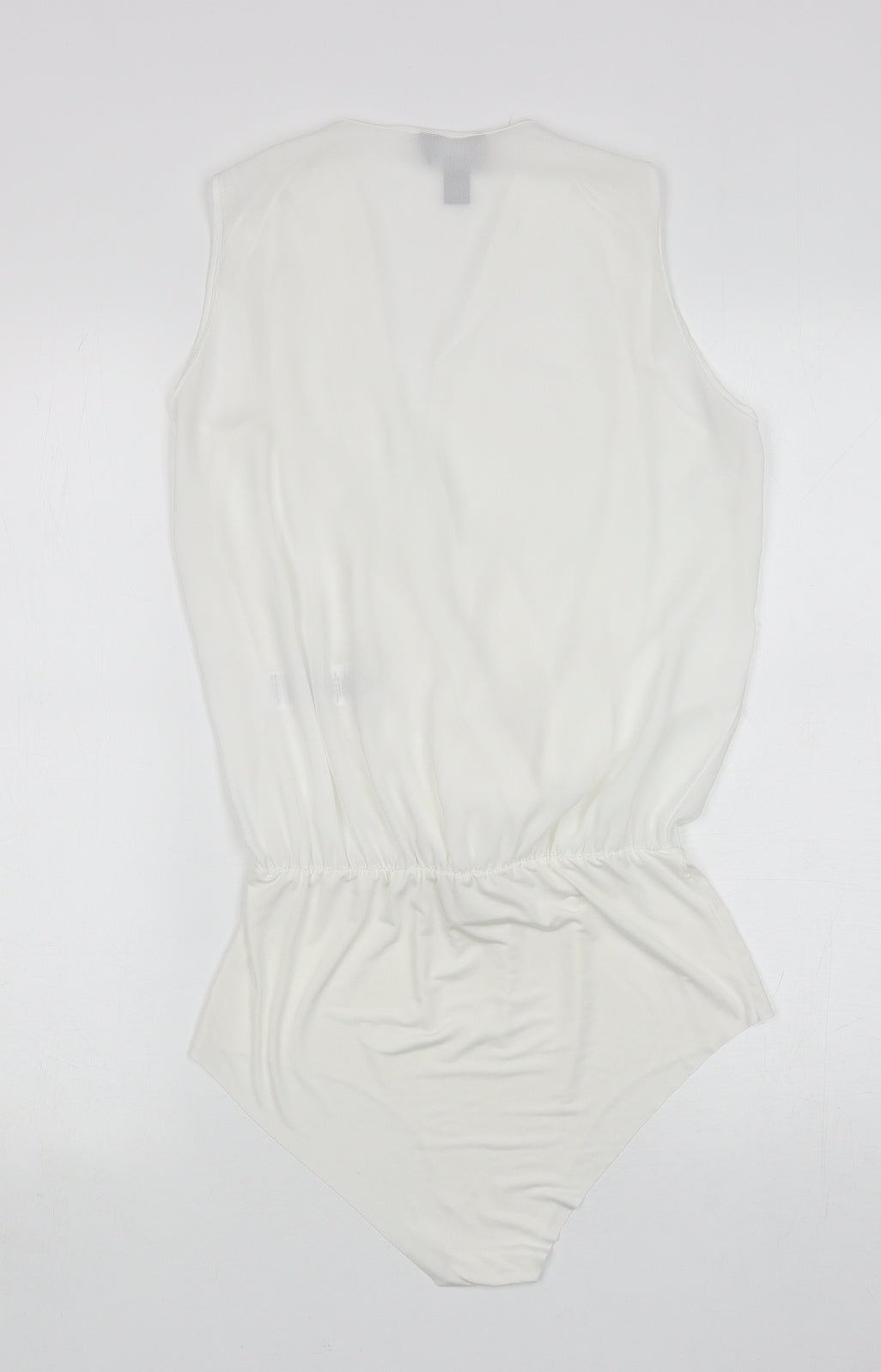 New Look Womens White Polyester Bodysuit One-Piece Size 10 L10 in Snap